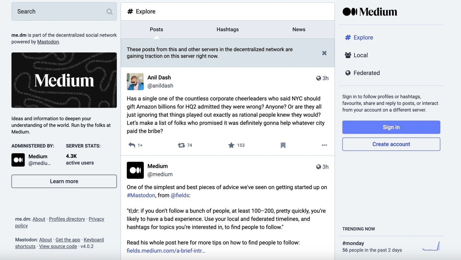 Medium launched ‘premium’ Mastodon instance as a membership perk